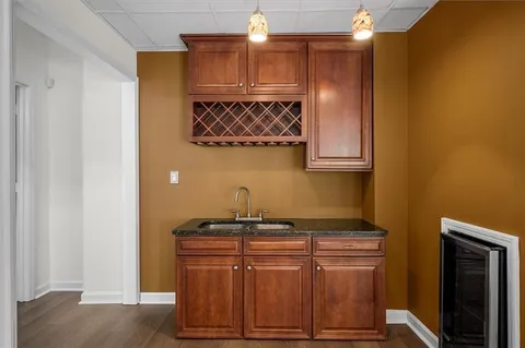 a close view of oven