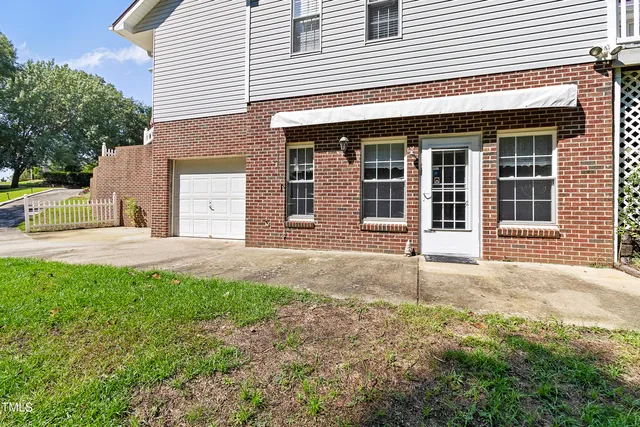 a house with white door