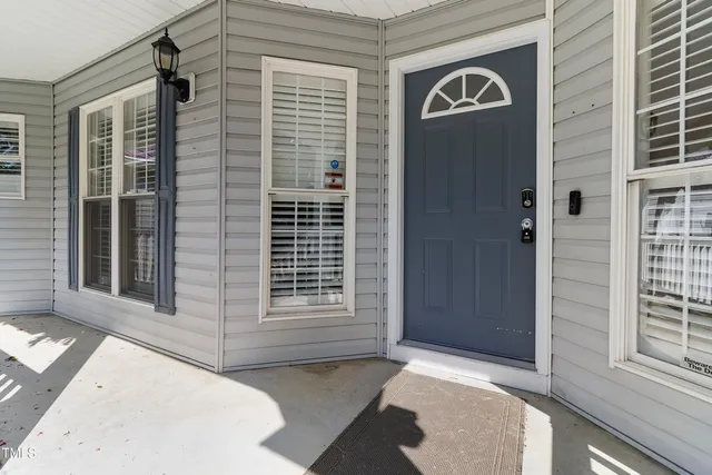 a view of front door of house