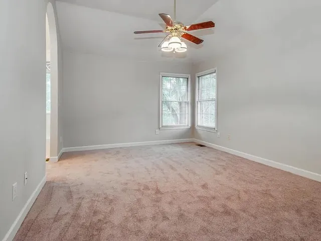 an empty room with a window