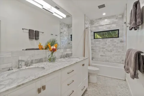 a view of a yard with plants