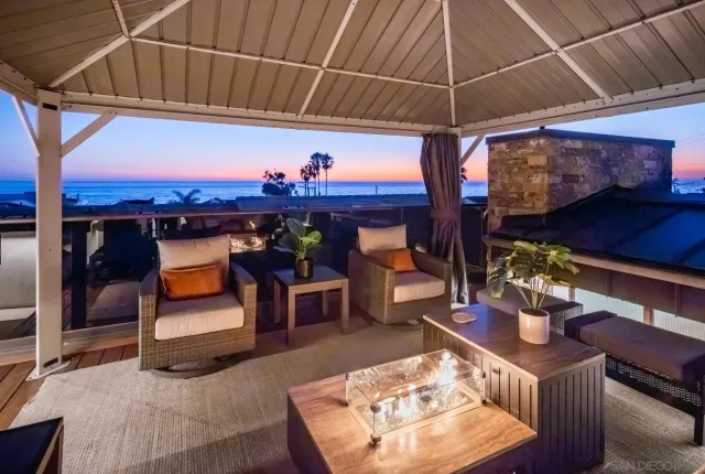 a outdoor space with furniture