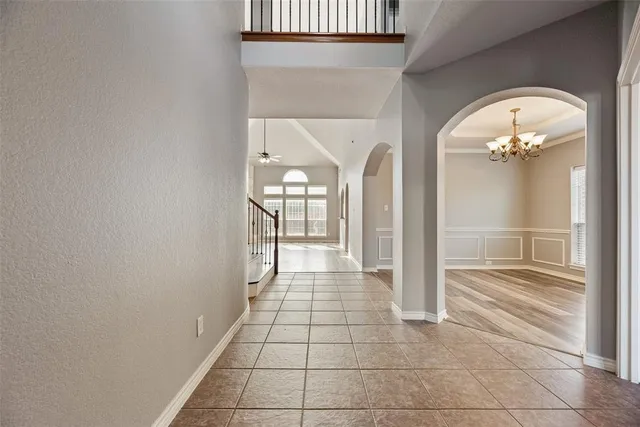 a view of a hallway with interior of the house