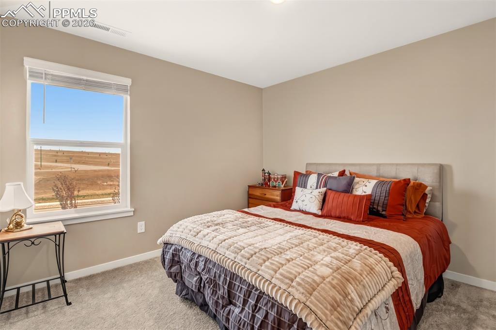 6133 Alpine Ridge Drive Colorado Springs, CO 80925 - Photo 20 of 31 a bedroom with a bed and a window