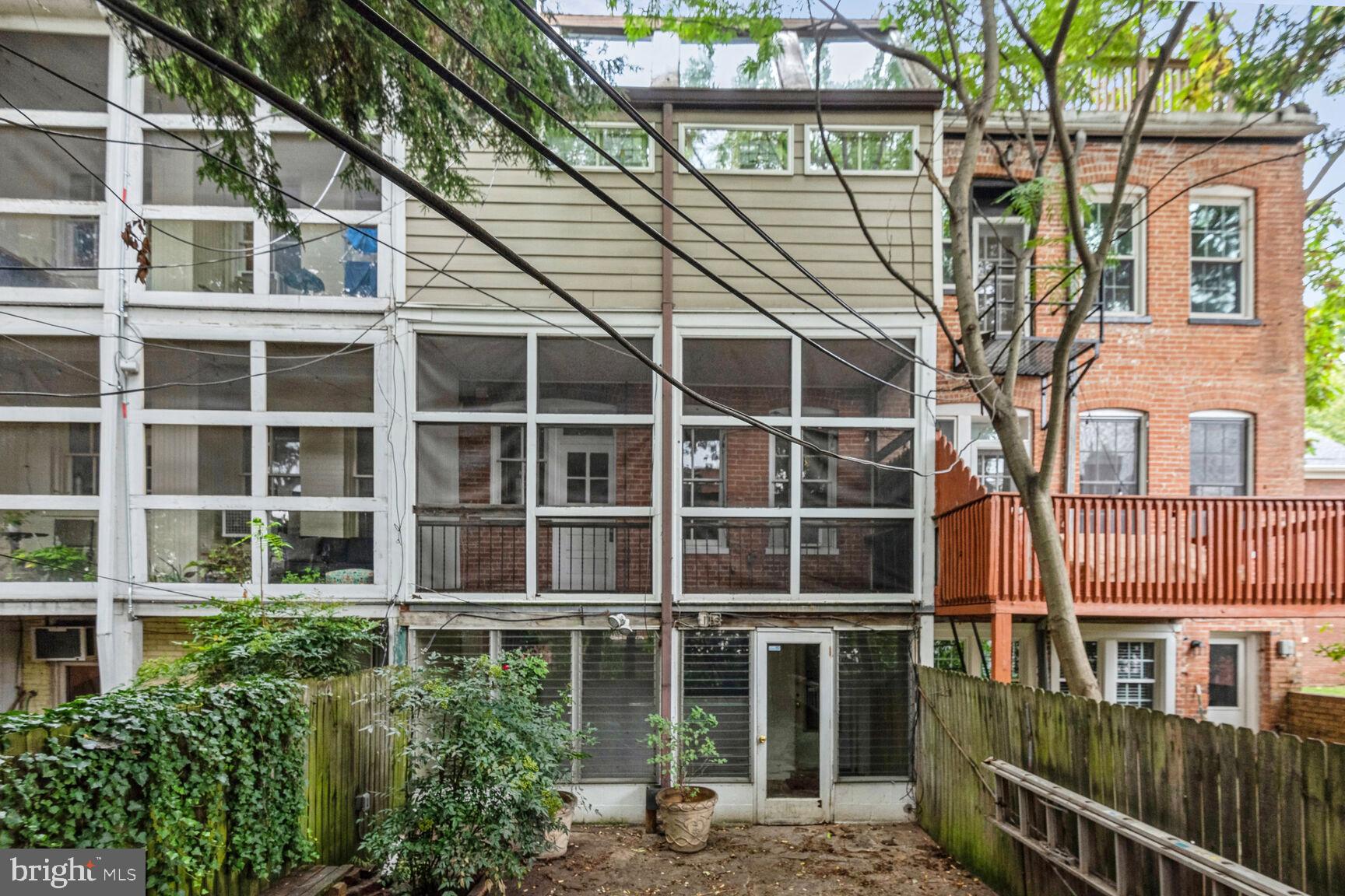 2226 Decatur Place Northwest Washington, DC 20008 - Photo 2 of 6 Back of the house. Shows all the levels.