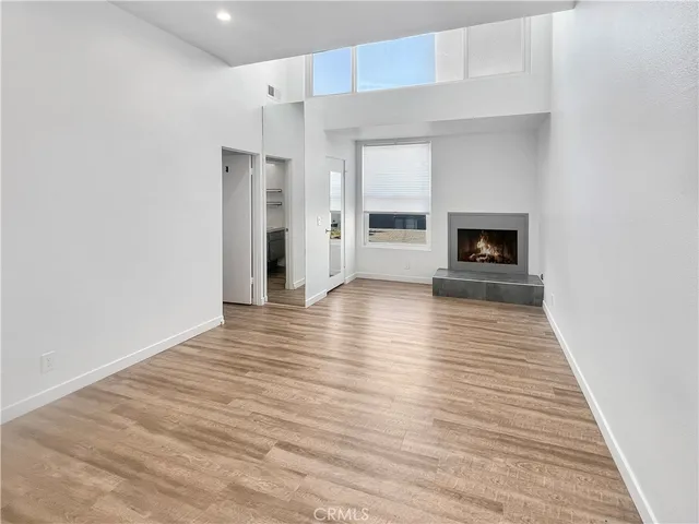 a view of livingroom with wooden floor