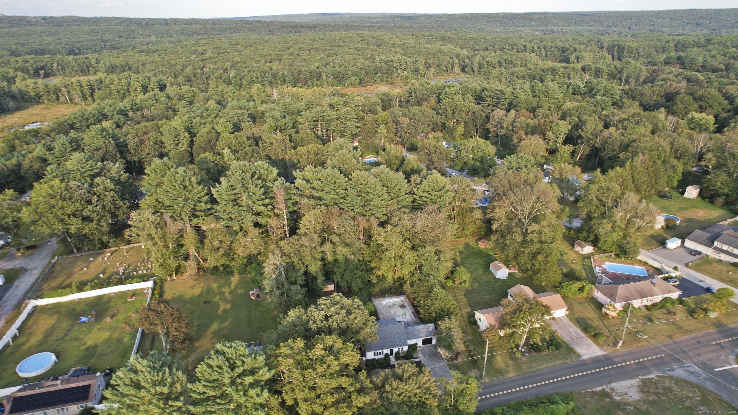 215 Sand Dam Road Thompson, CT 06277 - Photo 36 of 36 an aerial view of residential houses with outdoor space