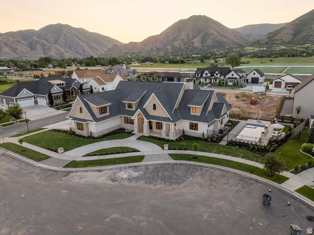 423 Eldorado Drive Mapleton, UT 84664 - Photo 2 of 40 Aerial perspective of suburban area with a mountainous background