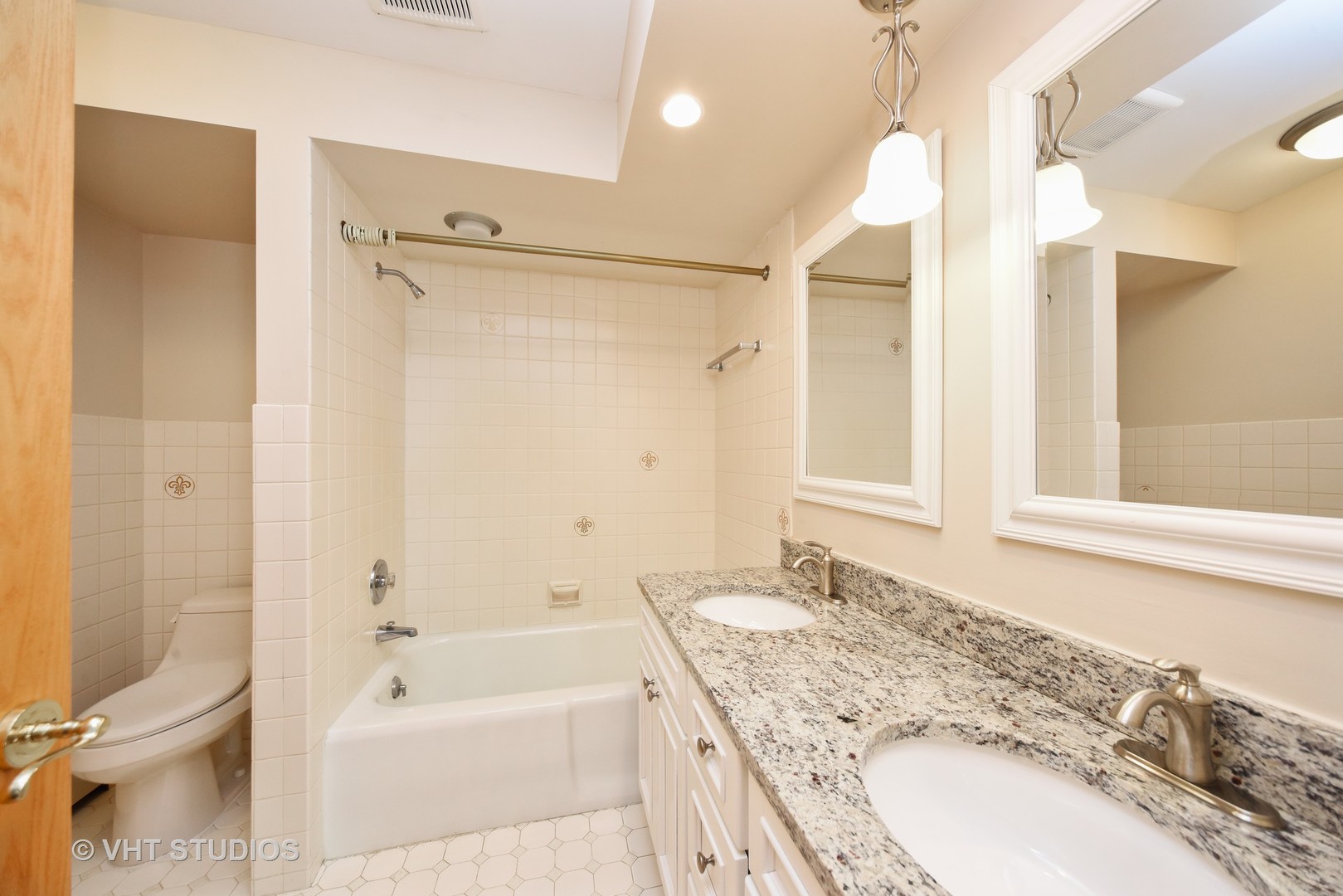 36 Marryat Road Trout Valley, IL 60013 - Photo 16 of 27 a bathroom with a granite countertop sink a toilet and shower
