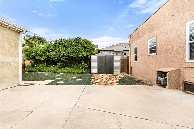 a outdoor space with garden view