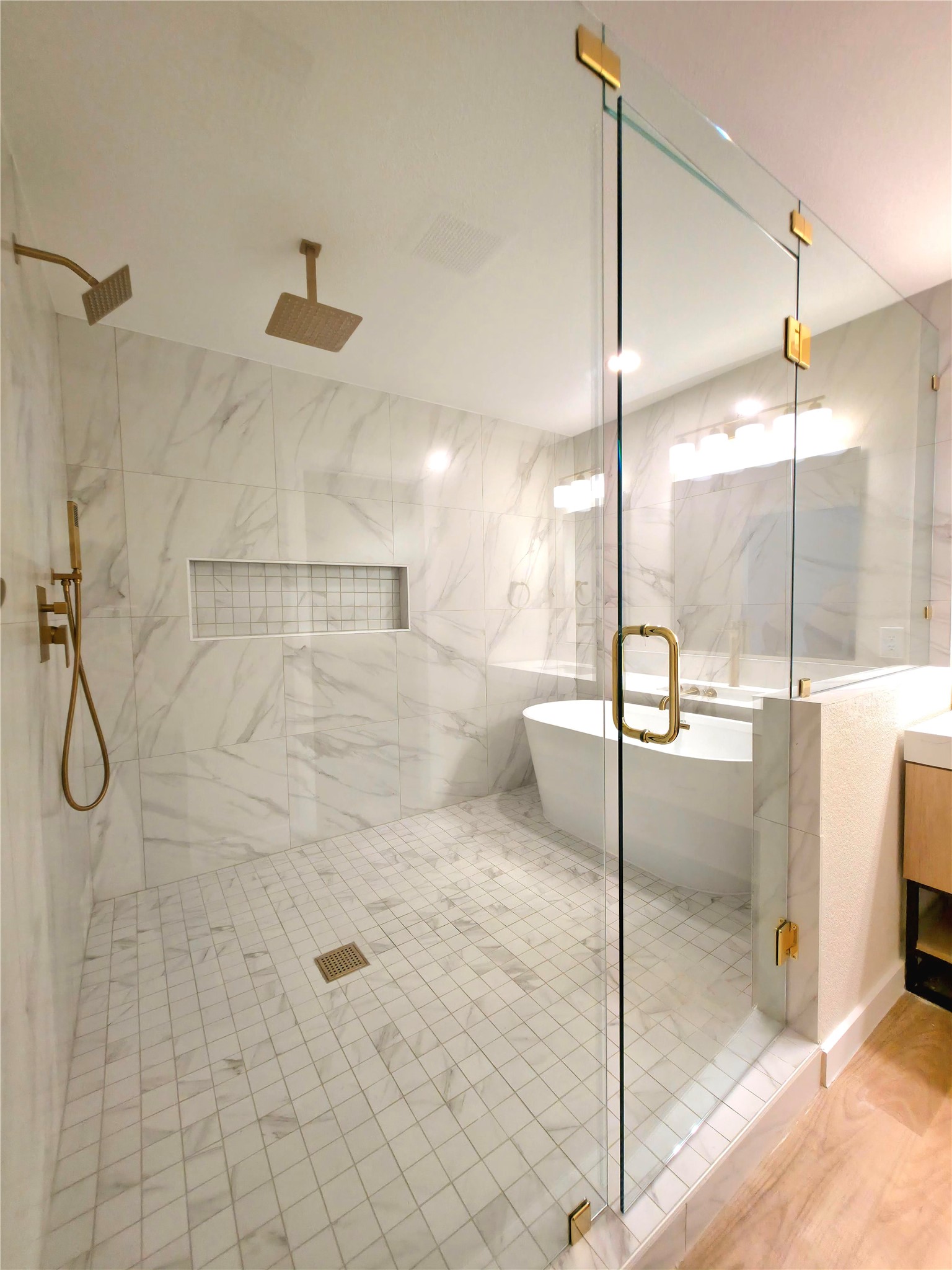 109 Cernosek Road La Grange, TX 78945 - Photo 28 of 32 a bathroom with a shower and a glass door shower