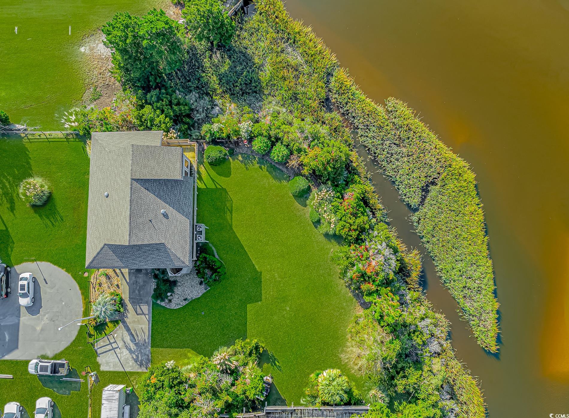 1417 Inlet Street Sunset Beach, NC 28468 - Photo 4 of 36 Aerial view with a water view