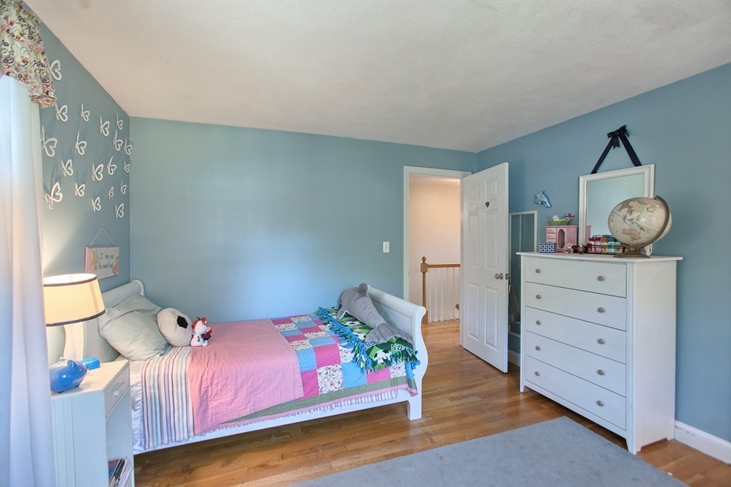 46 Charme Road Billerica, MA 01821 - Photo 23 of 30 a bedroom with a bed and wooden floor