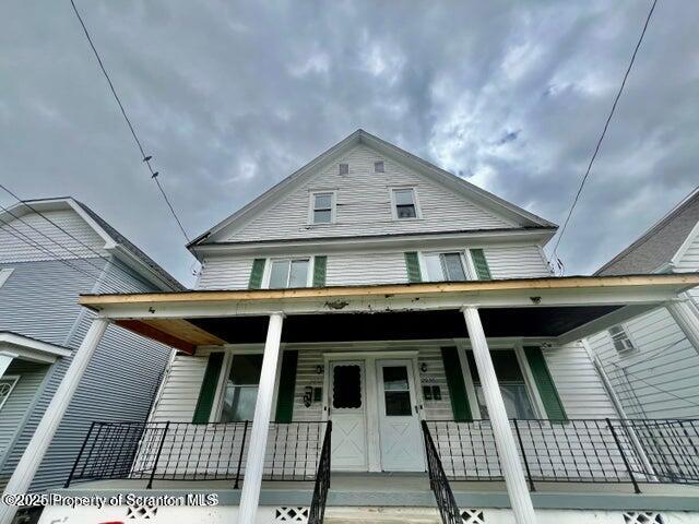 a front view of a house