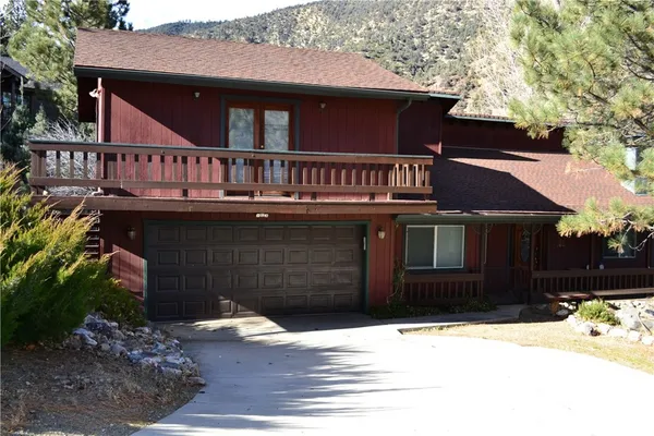 a view of a house with a balcony