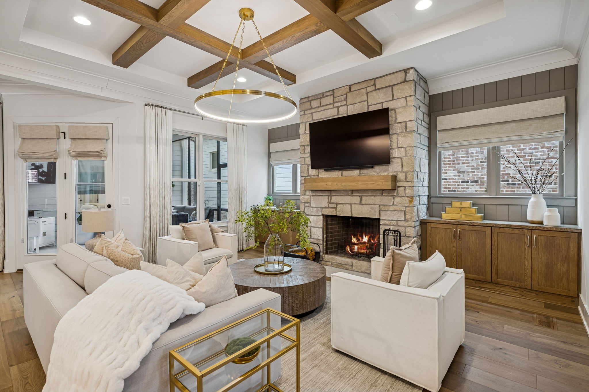 1013 William Street Franklin, TN 37064 - Photo 7 of 57 a living room with furniture a fireplace and a flat screen tv