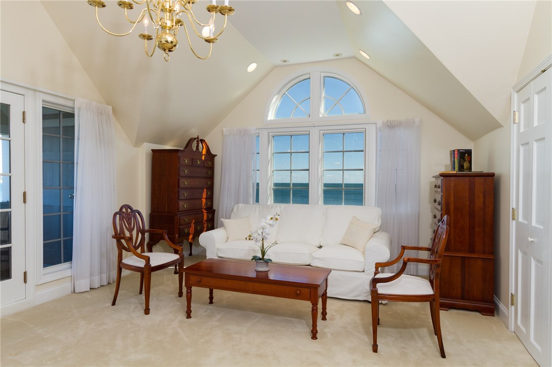 191 Old Beach Road Newport, RI 02840 - Photo 16 of 40 Master Suite- Ocean view- walk in closet to the right, balcony to the left.
