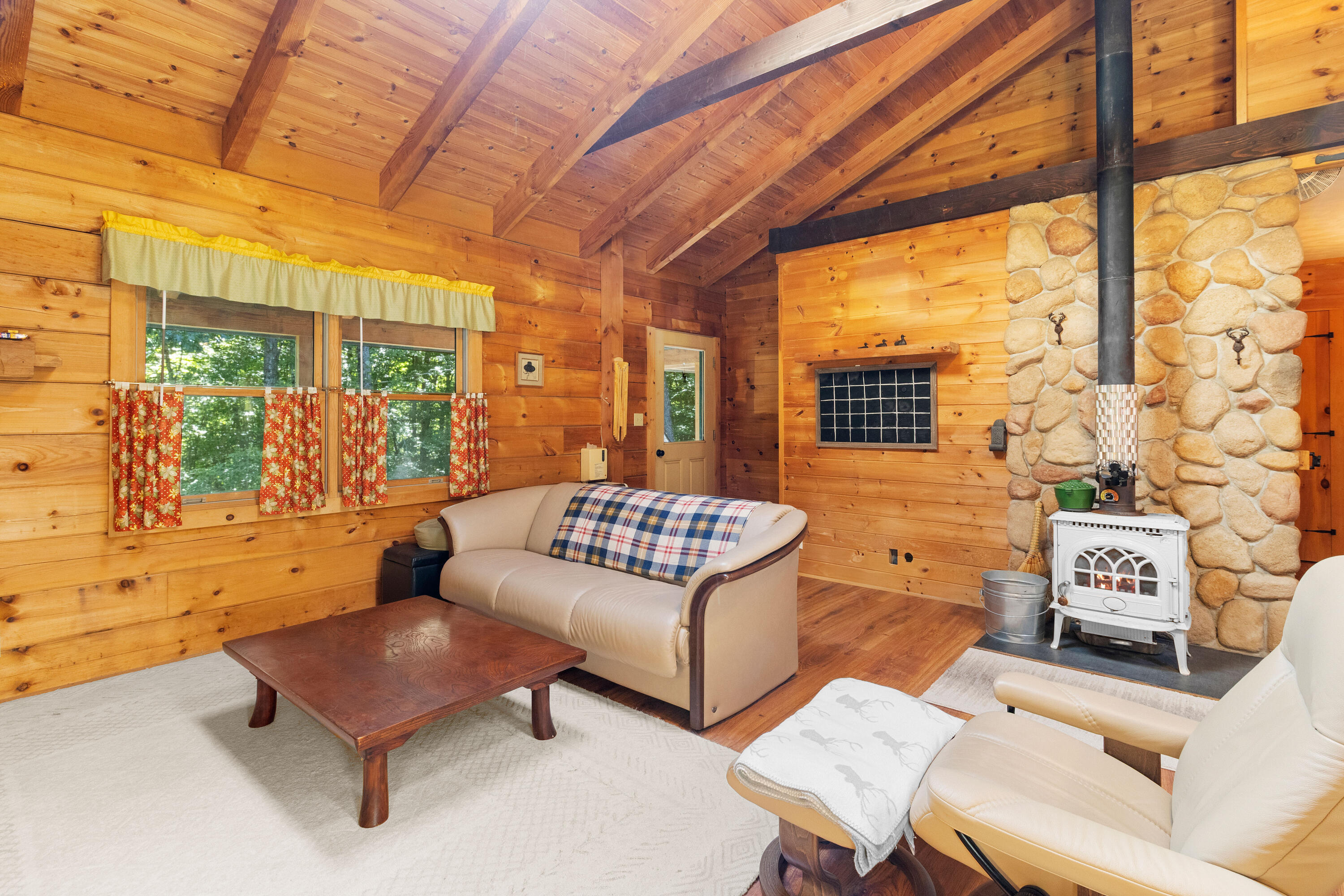 244 Buker Road Litchfield, ME 04350 - Photo 12 of 43 244 Buker Rd Living Room:Wood stove