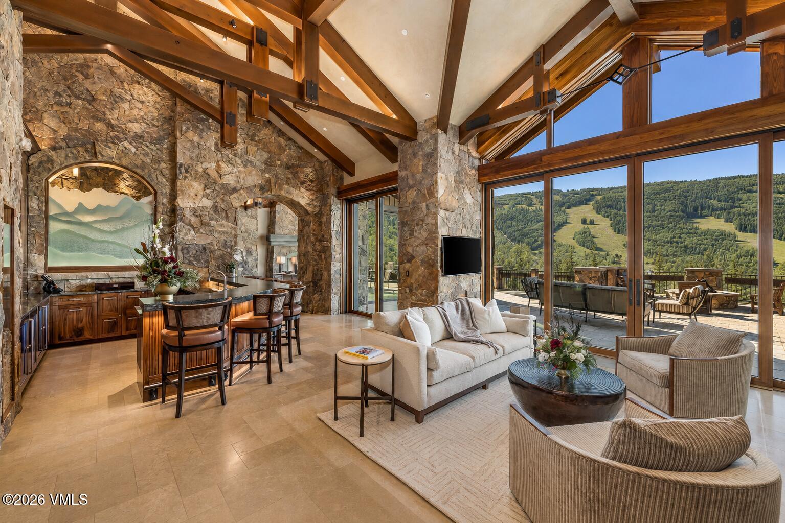 1000 Spraddle Creek Road Vail, CO 81657 - Photo 10 of 26 Family Room + Wet Bar