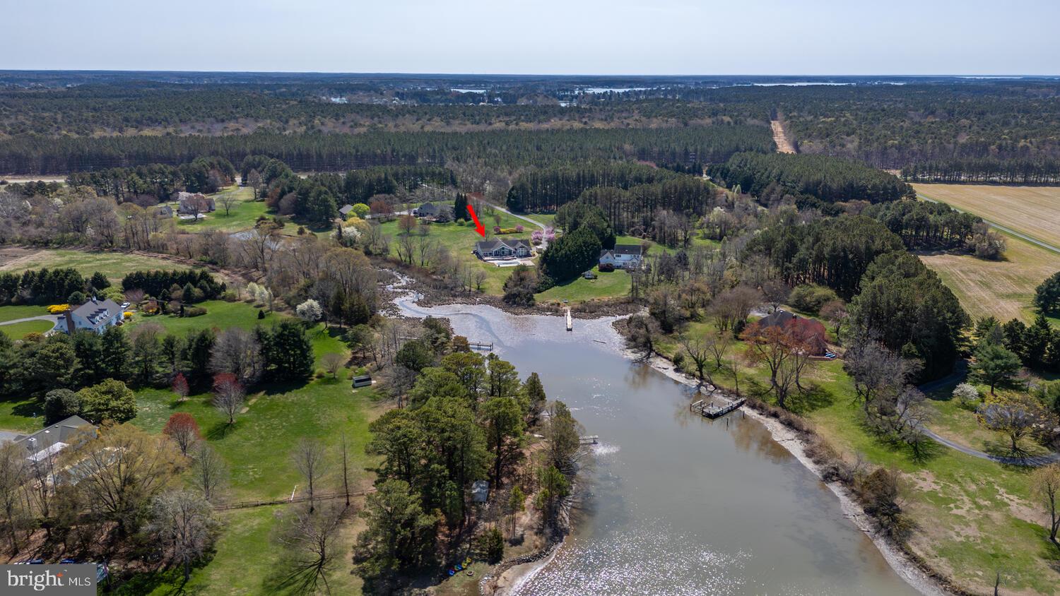 7605 Pendleton Farm Road Easton, MD 21601 - Photo 59 of 62 an aerial view of a town with couple of houses