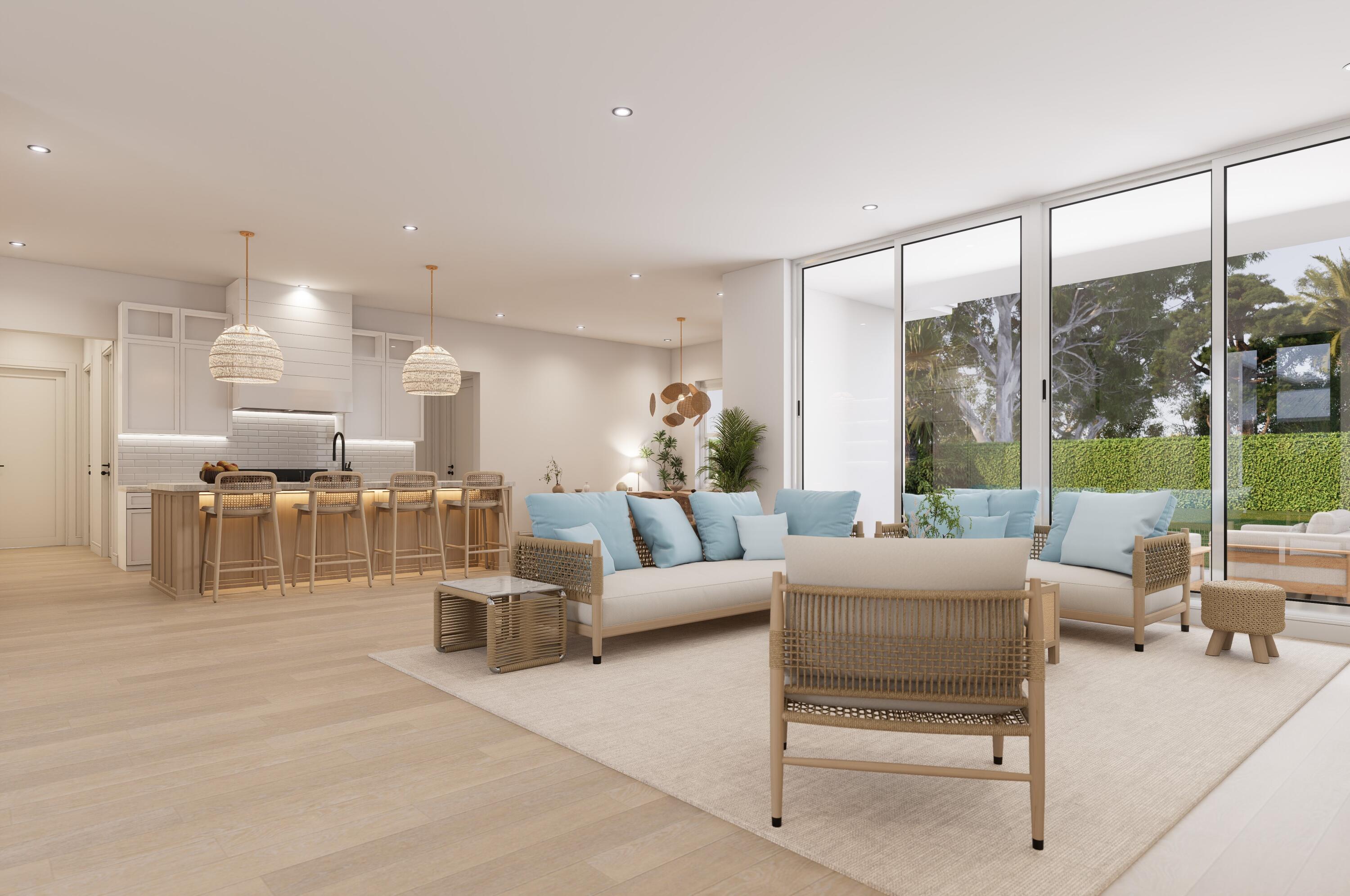 1041 Bimini Lane Singer Island, FL 33404 - Photo 11 of 26 a living room with furniture and a large window