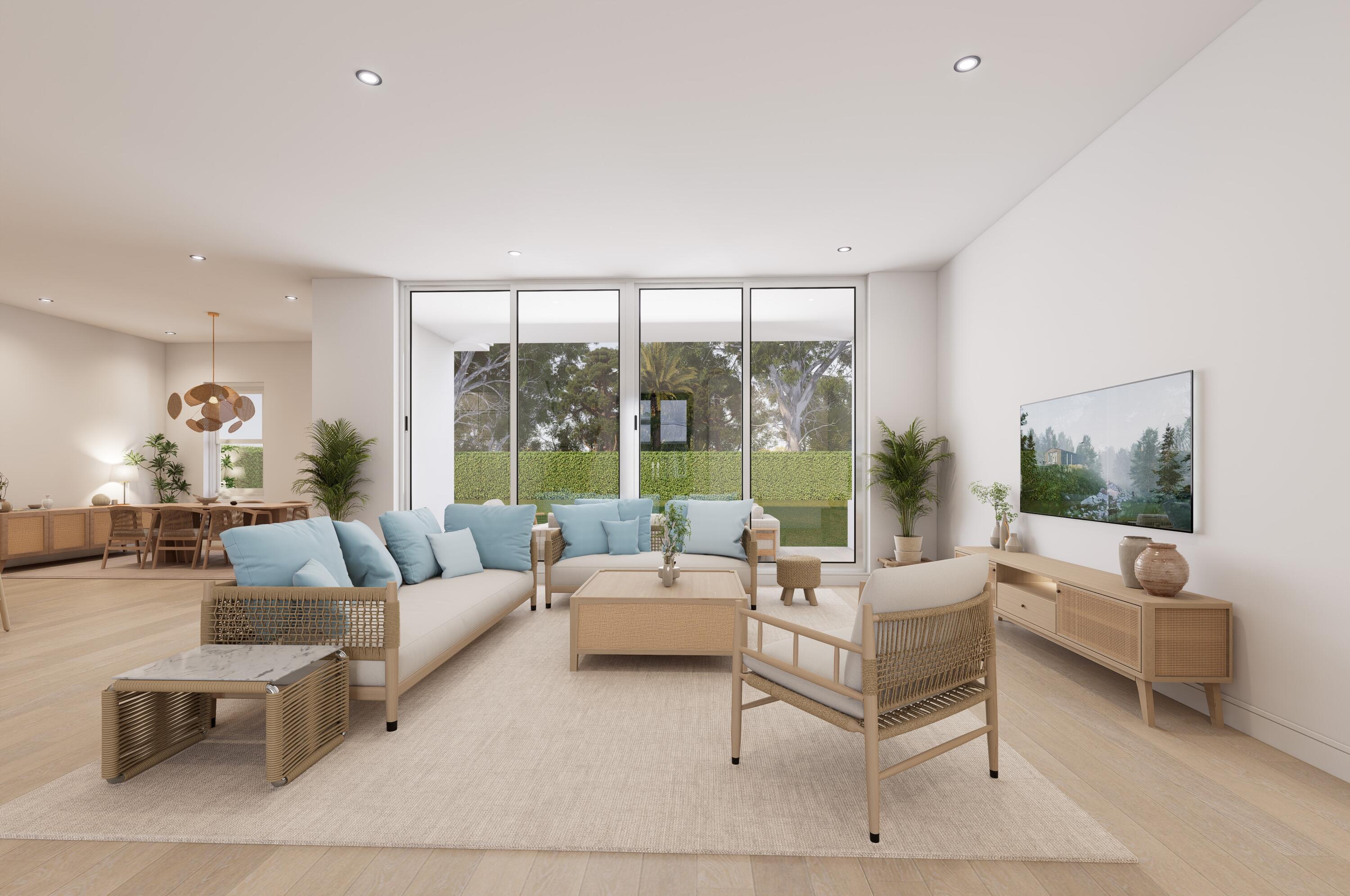 1041 Bimini Lane Singer Island, FL 33404 - Photo 12 of 26 a living room with furniture and a large window