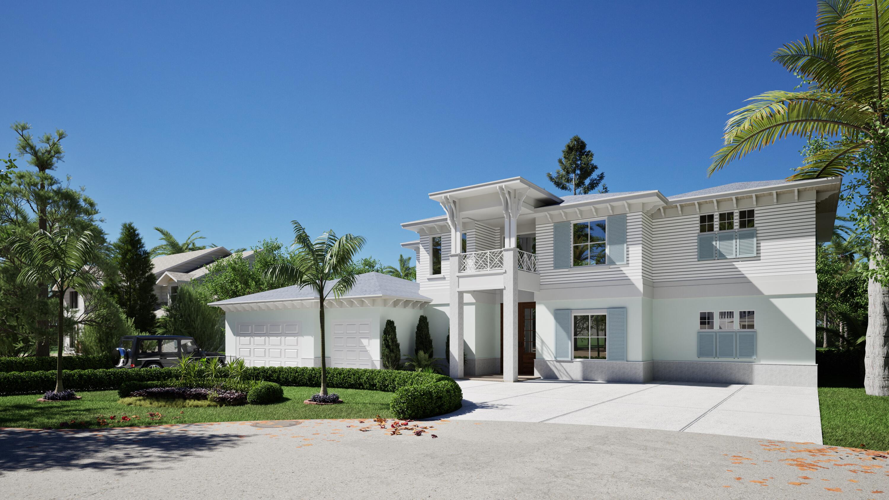 1041 Bimini Lane Singer Island, FL 33404 - Photo 7 of 26 a front view of a house with a yard and garage