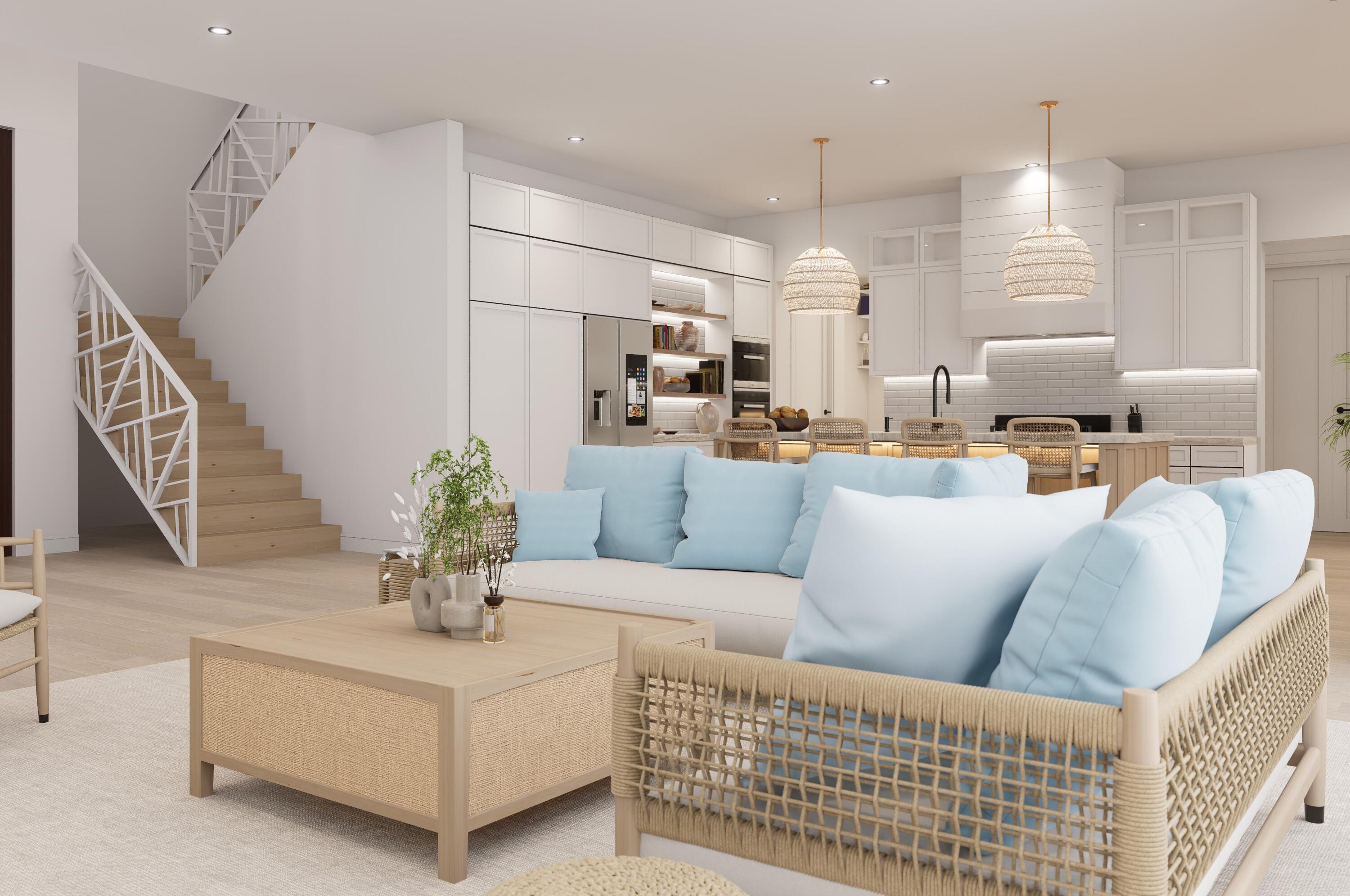 1041 Bimini Lane Singer Island, FL 33404 - Photo 10 of 26 a living room with furniture and a chandelier