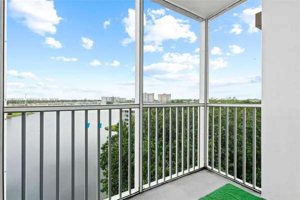 a view of a balcony