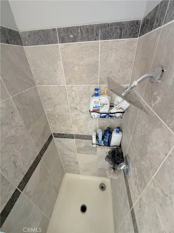 a bathroom with a tub