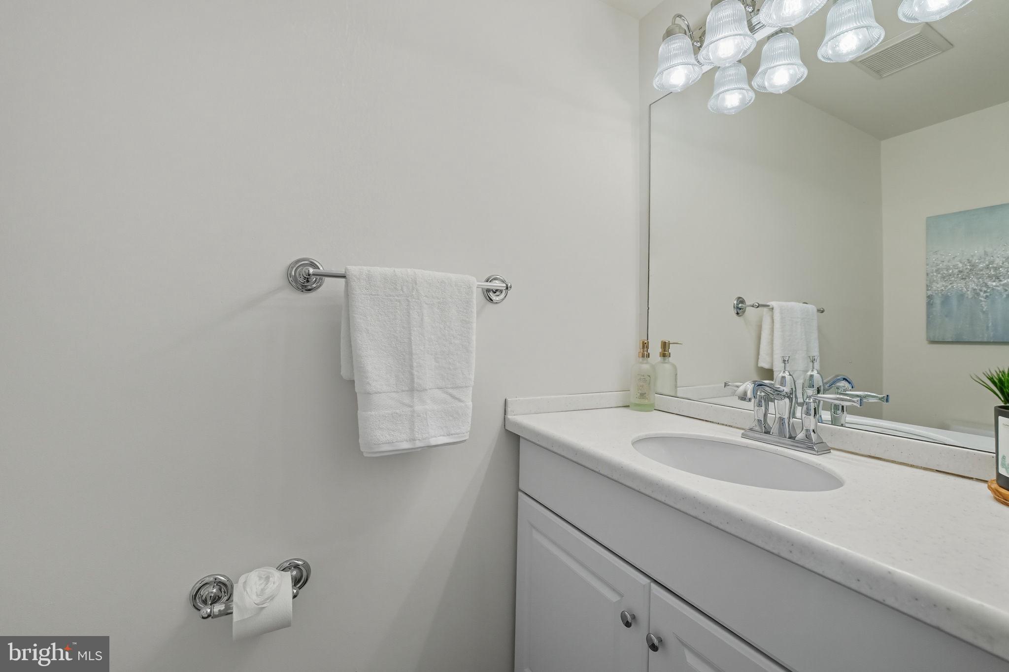 7954 Forest Path Way Springfield, VA 22153 - Photo 12 of 34 a bathroom with a sink vanity and mirror