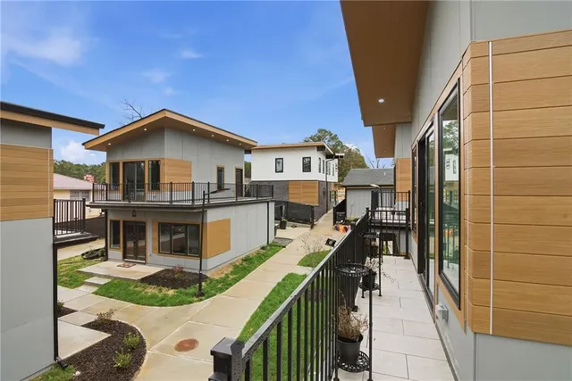 a house view with a outdoor space