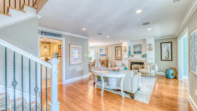 a bathroom with a granite countertop sink a shower and a mirror