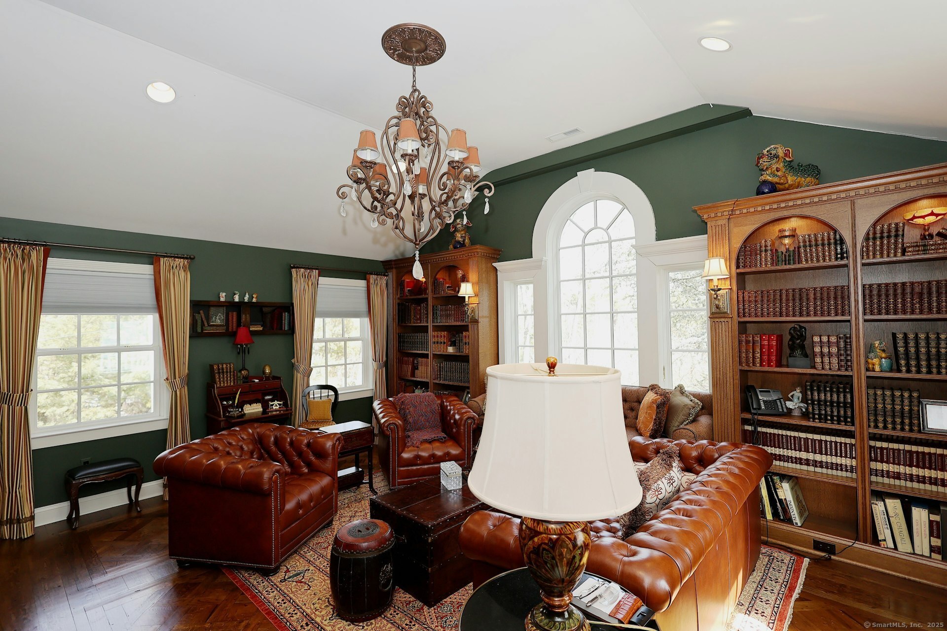 463 North Salem Road Ridgefield, CT 06877 - Photo 25 of 40 a living room with furniture a window and a chandelier