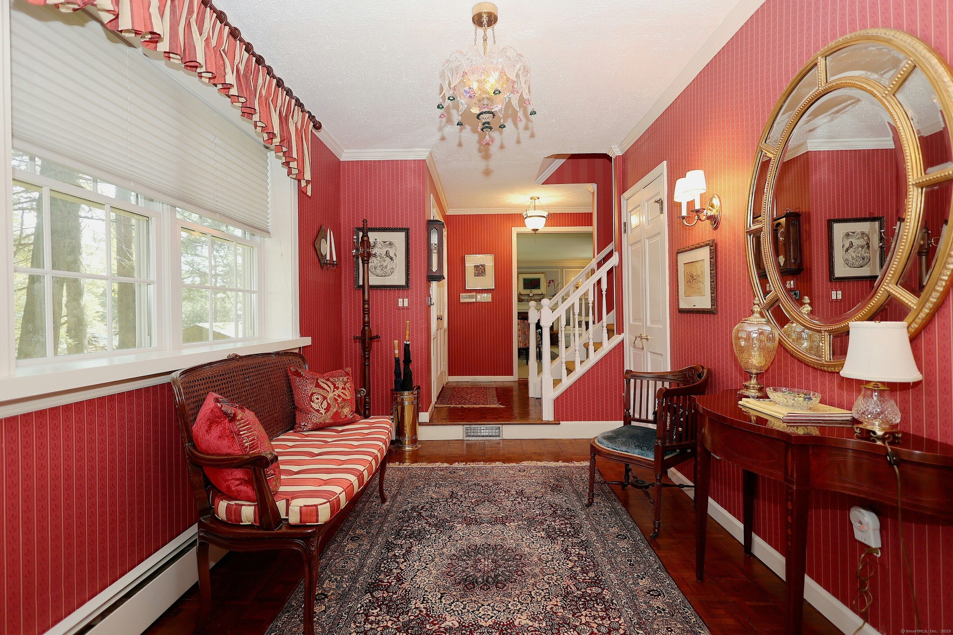463 North Salem Road Ridgefield, CT 06877 - Photo 30 of 40 a living room with furniture and a chandelier