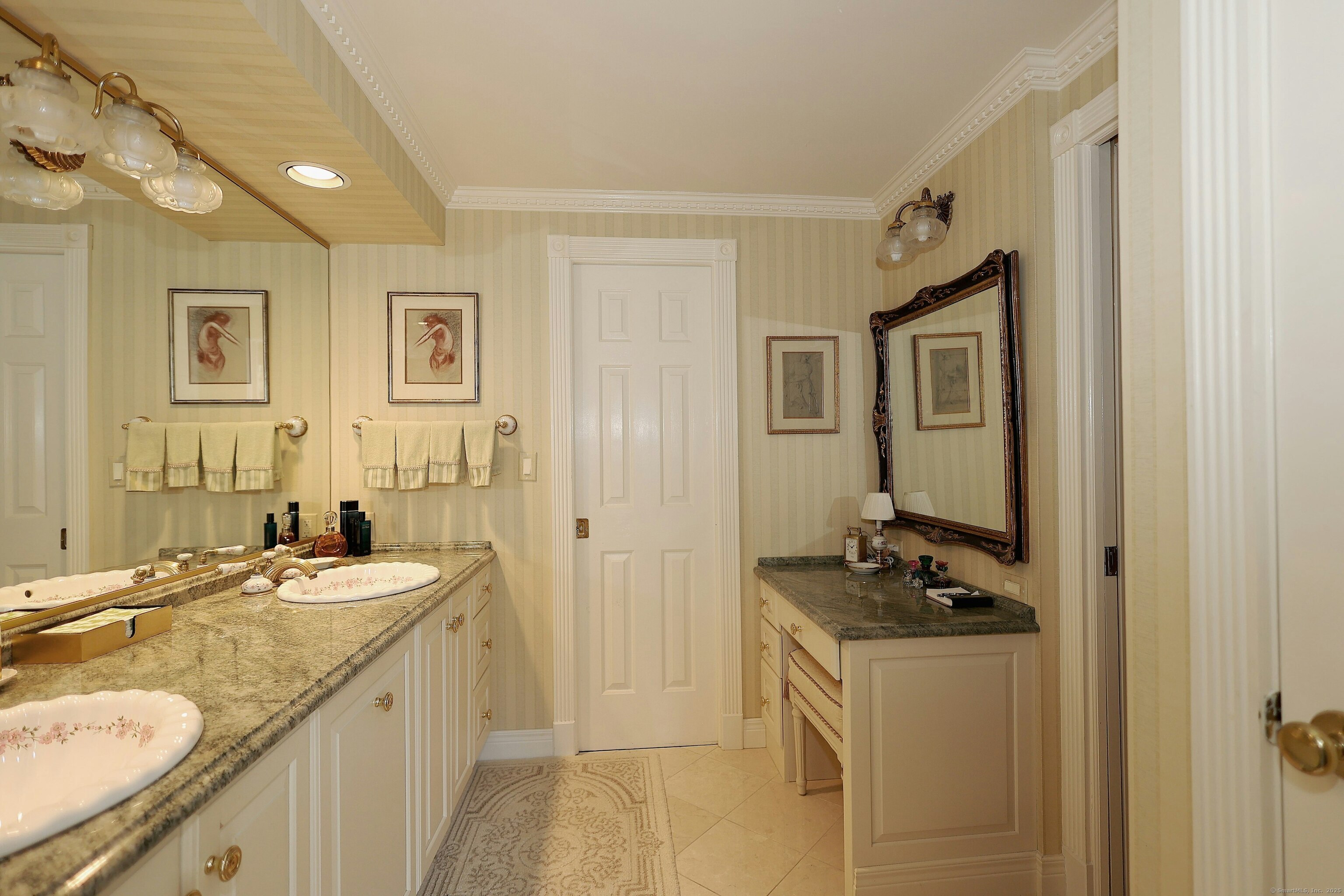 463 North Salem Road Ridgefield, CT 06877 - Photo 33 of 40 a bathroom with a granite countertop sink and a mirror