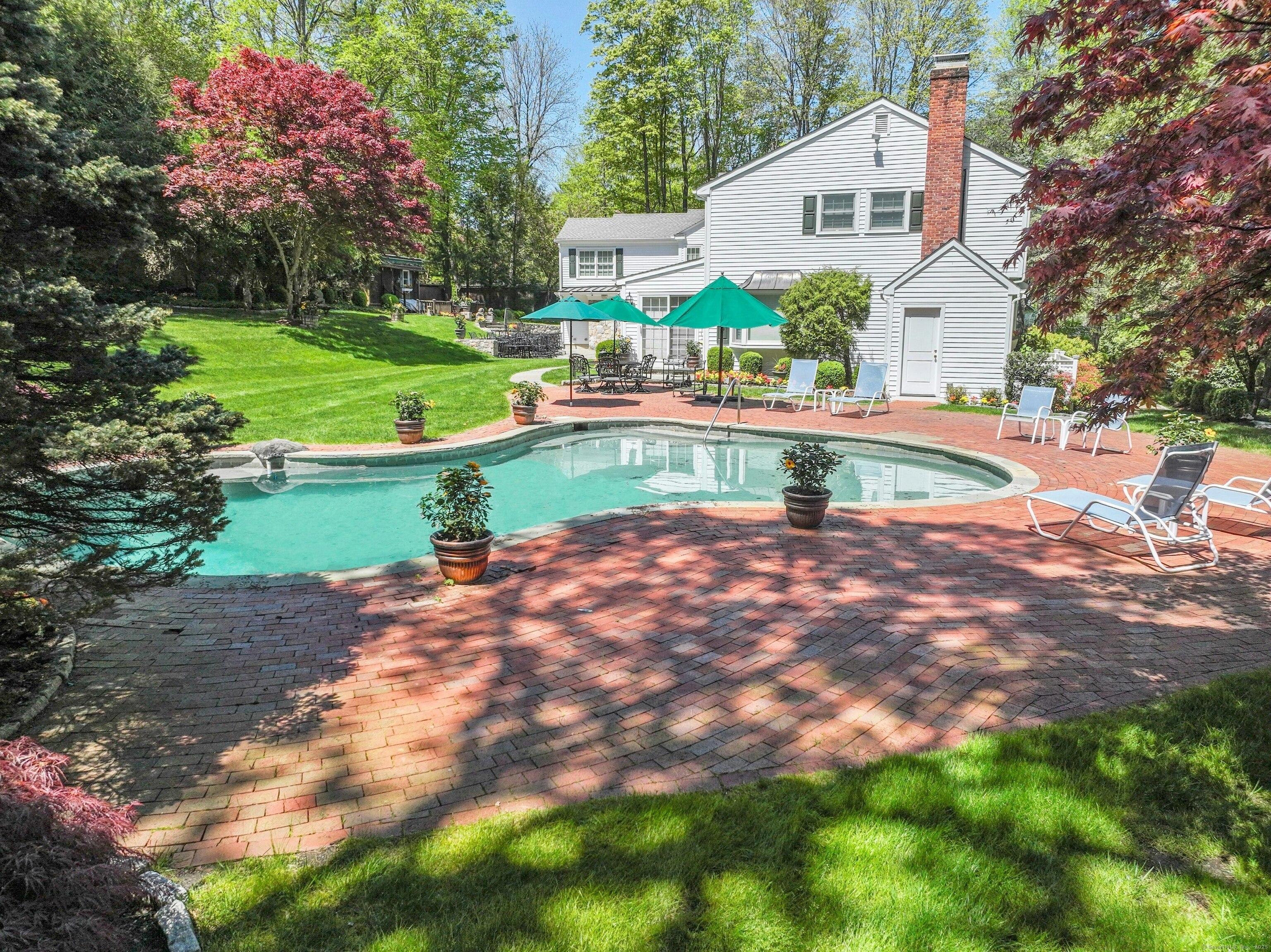 463 North Salem Road Ridgefield, CT 06877 - Photo 5 of 40 a view of yard with swimming pool and green space