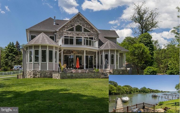 Water side view of home