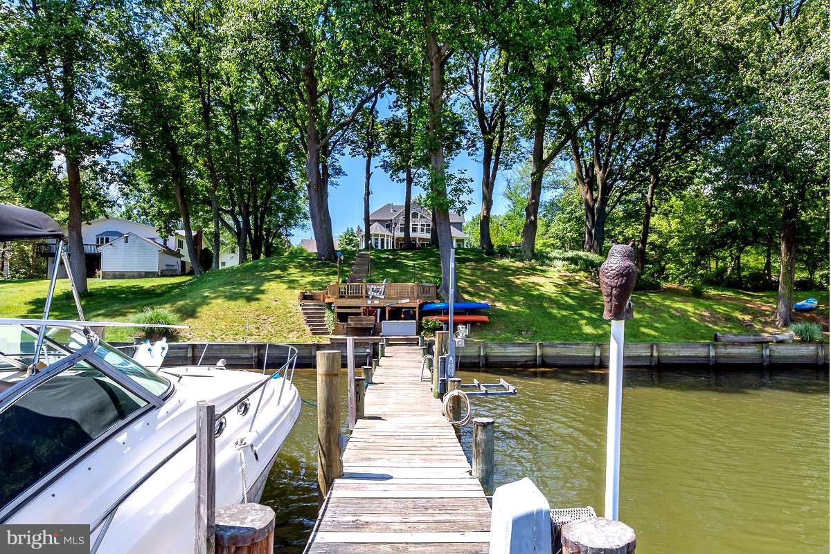 View of home and property from pier