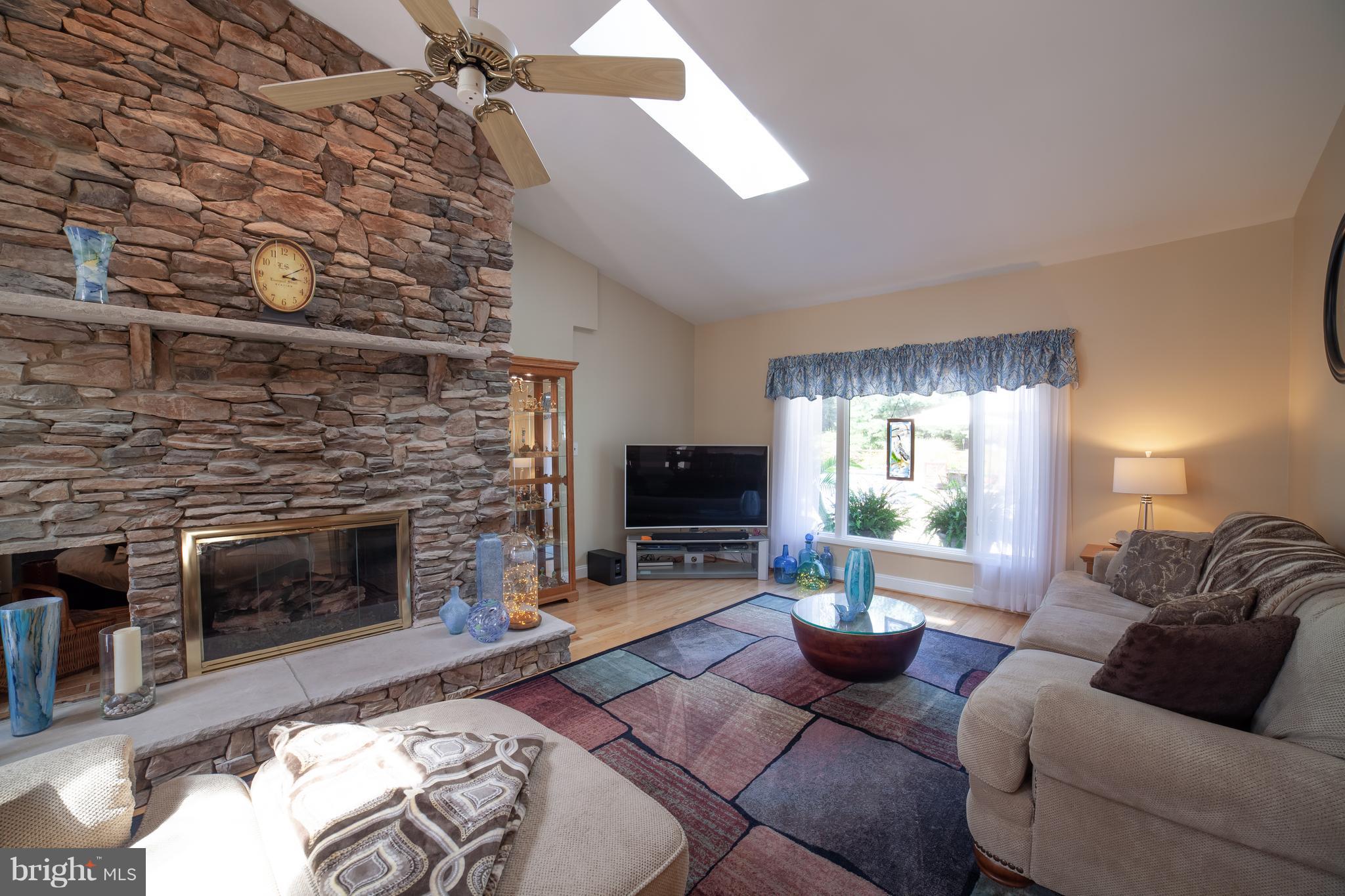 42 Glen Alpine Road Phoenix, MD 21131 - Photo 9 of 30 Sunken Living Room w/ Stone Gas Fireplace