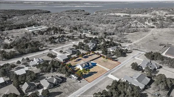 an aerial view of multiple house