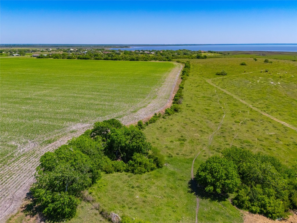 a view of an ocean and beach