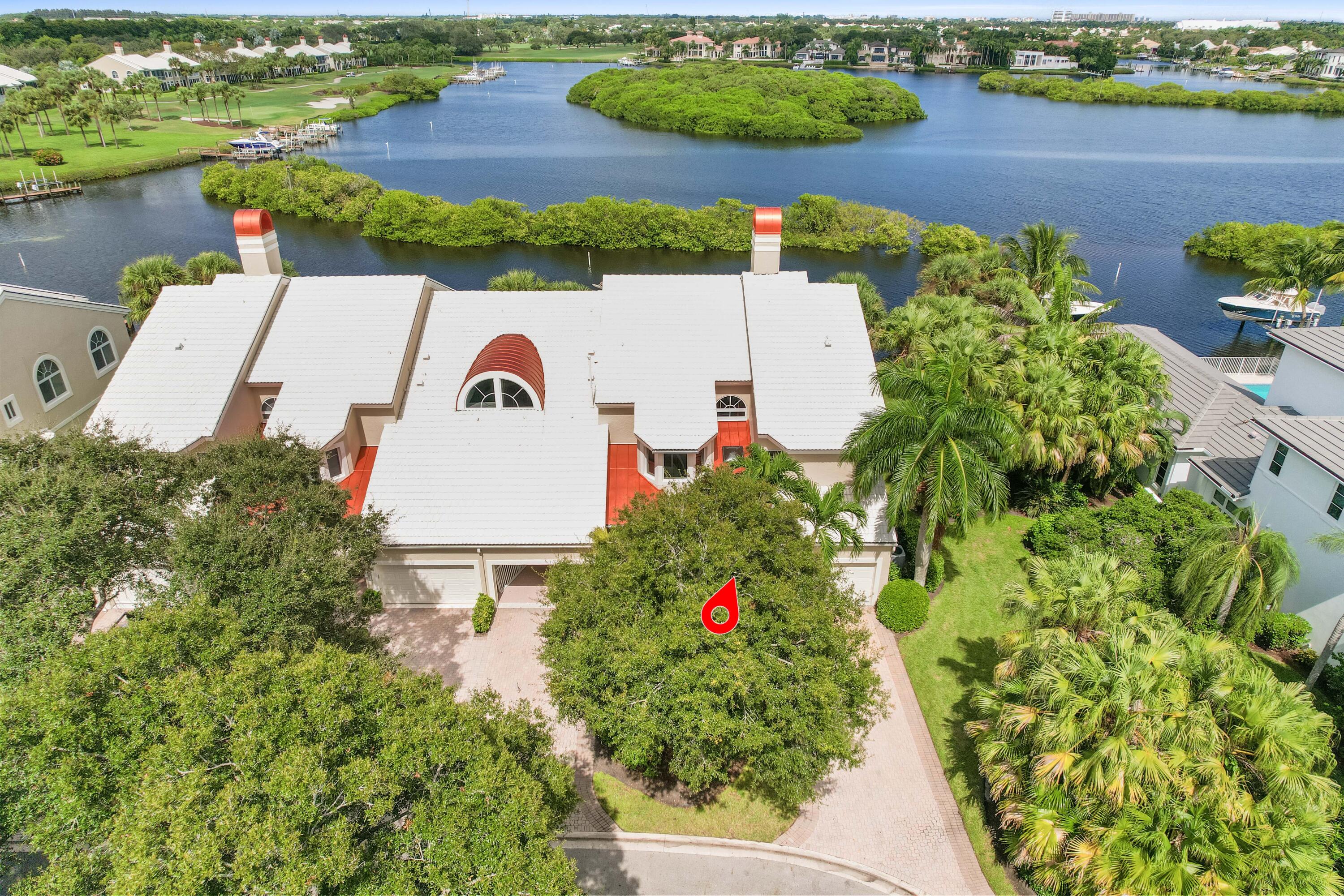 266 Eagle Drive Jupiter, FL 33477 - Photo 19 of 35 an aerial view of a house