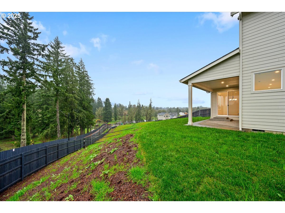 3518 North 11th Circle Ridgefield, WA 98642 - Photo 40 of 44 a view of a backyard with plants and a garden