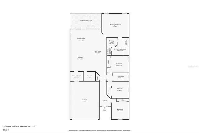 $2,600 | 12367 Marshland Street, Riverview, FL 33579