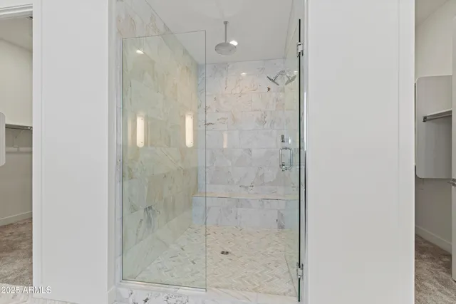 an empty room with a workbench