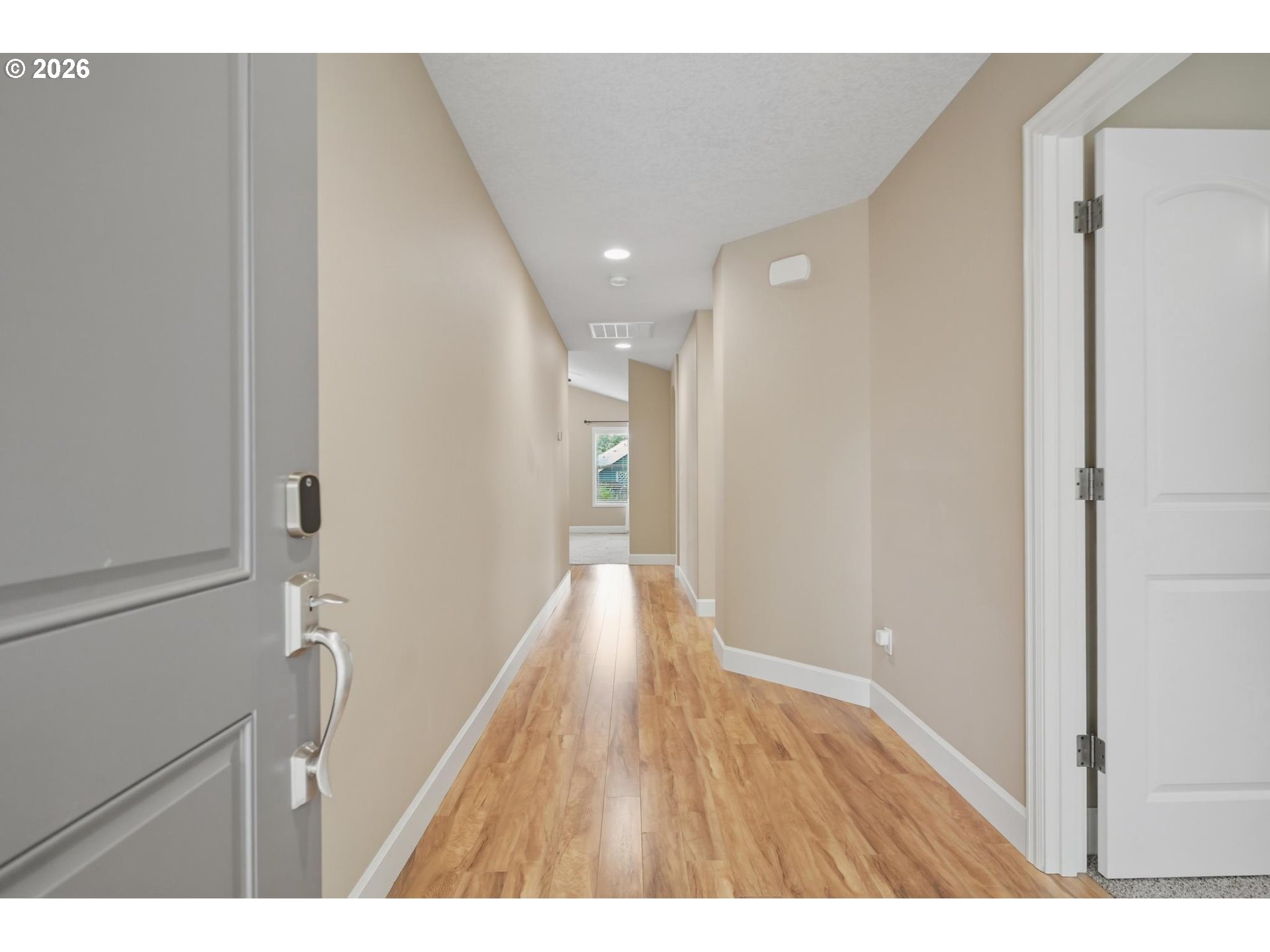 1075 Sage Street Silverton, OR 97381 - Photo 4 of 46 a view of hallway with wooden floor