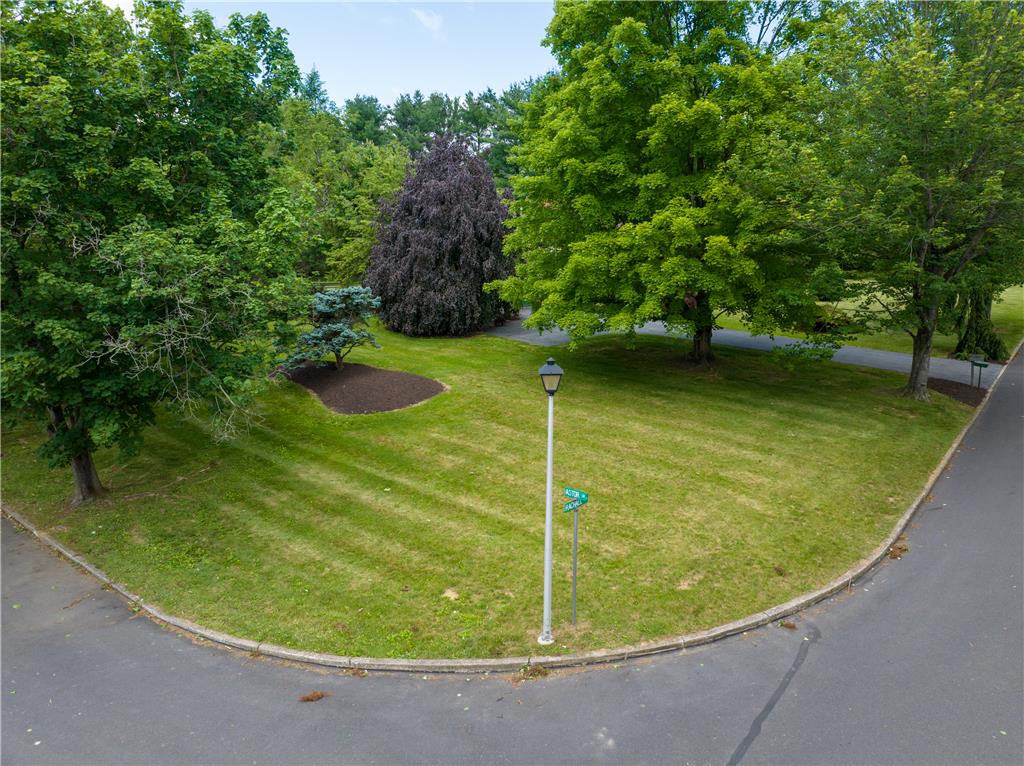 2516 Rachael Lane Orefield, PA 18069 - Photo 38 of 45 Manicured green spaces define this property's welcoming entrance, framed by mature trees and a curving roadway.