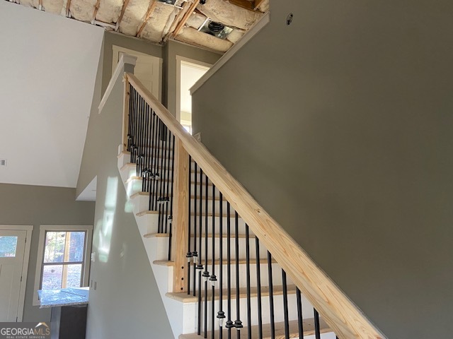 9 Tanvor Trail Cleveland, GA 30528 - Photo 15 of 37 a view of staircase with wooden floor and fan