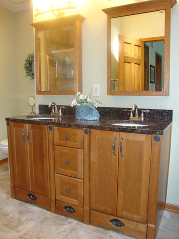 1234 Fagan Road Batavia, IL 60510 - Photo 6 of 25 a bathroom with a granite countertop sink and a mirror